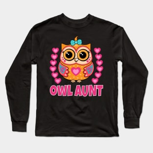 Cute Owl Aunt Long Sleeve T-Shirt